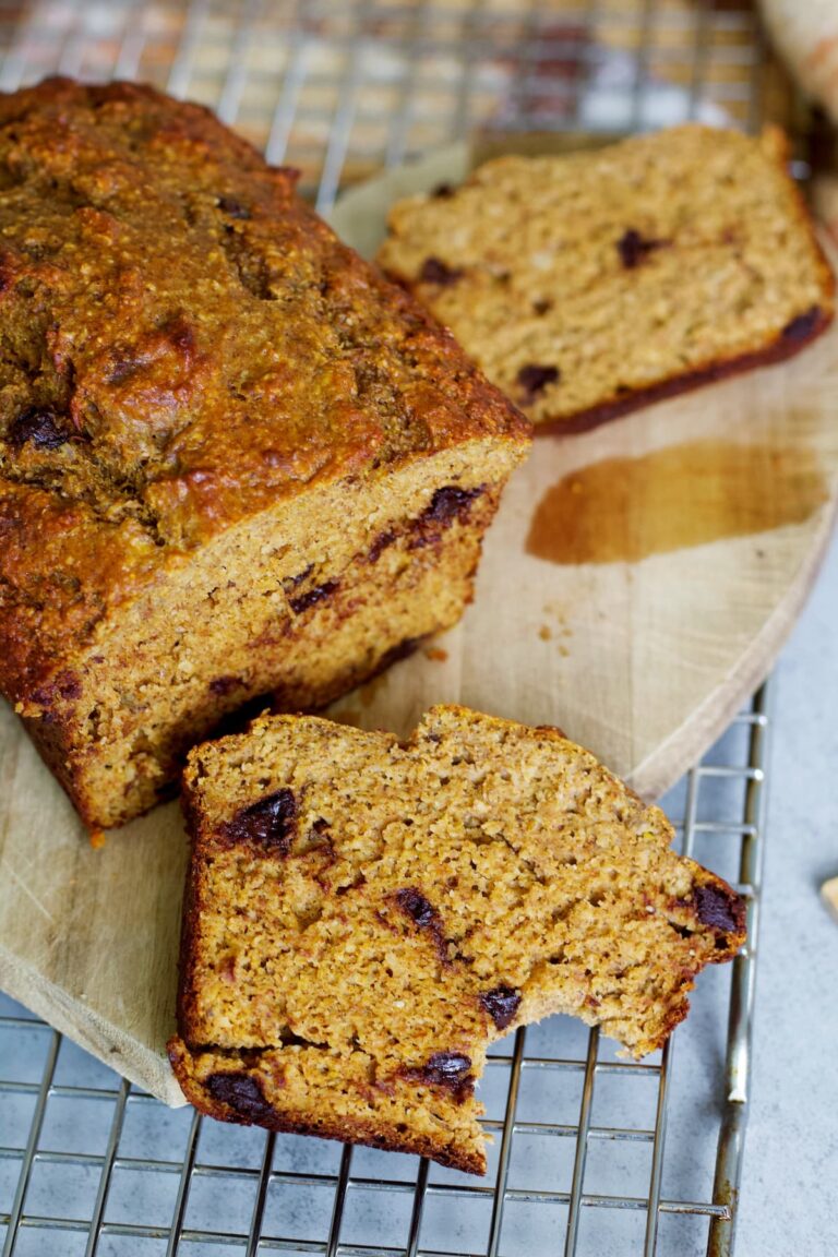 sliced protein pumpkin loaf