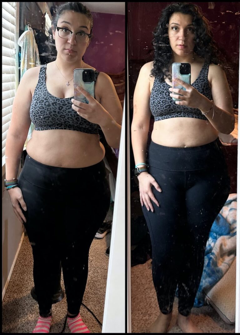 intermittent fasting weight loss result before and after image