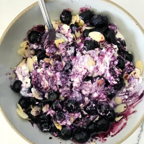 blueberry cottage cheese bowl