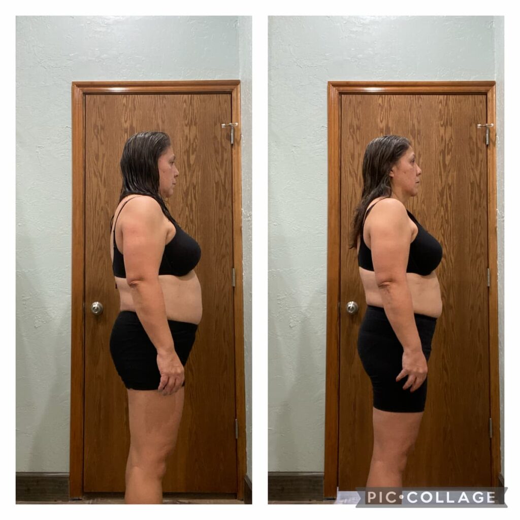 weight loss results postmenopause