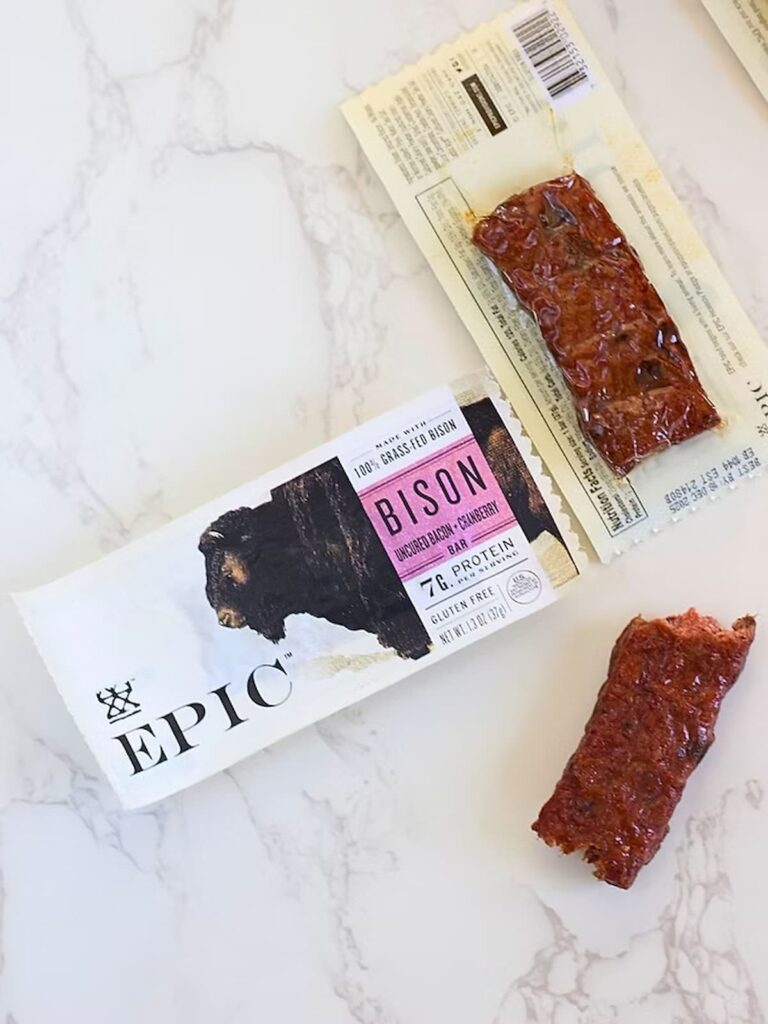 epic bison bars out of the wrapper