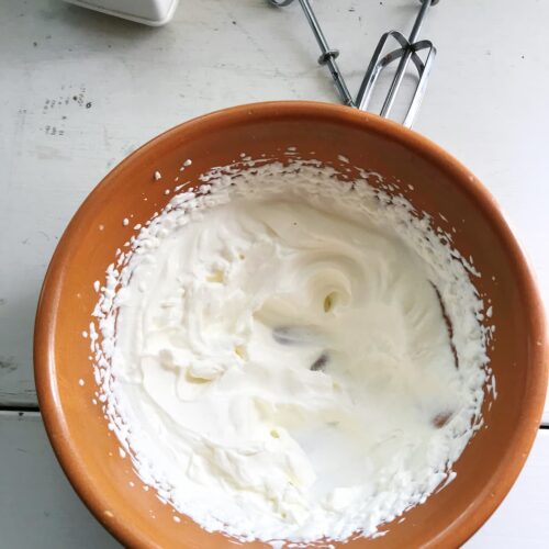 healthy whipped cream in a bowl