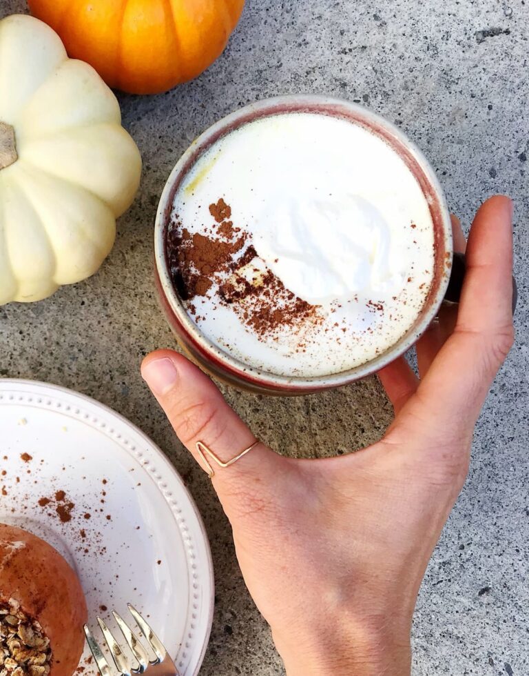 superfood hot chocolate in a mug