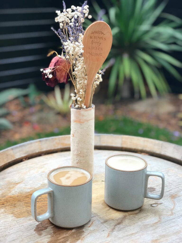 keto coffee in two mugs
