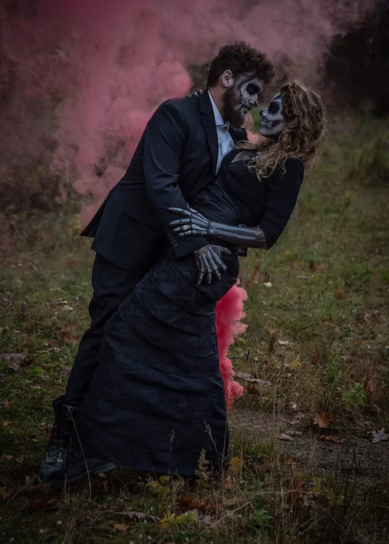 halloween costume as skeletons