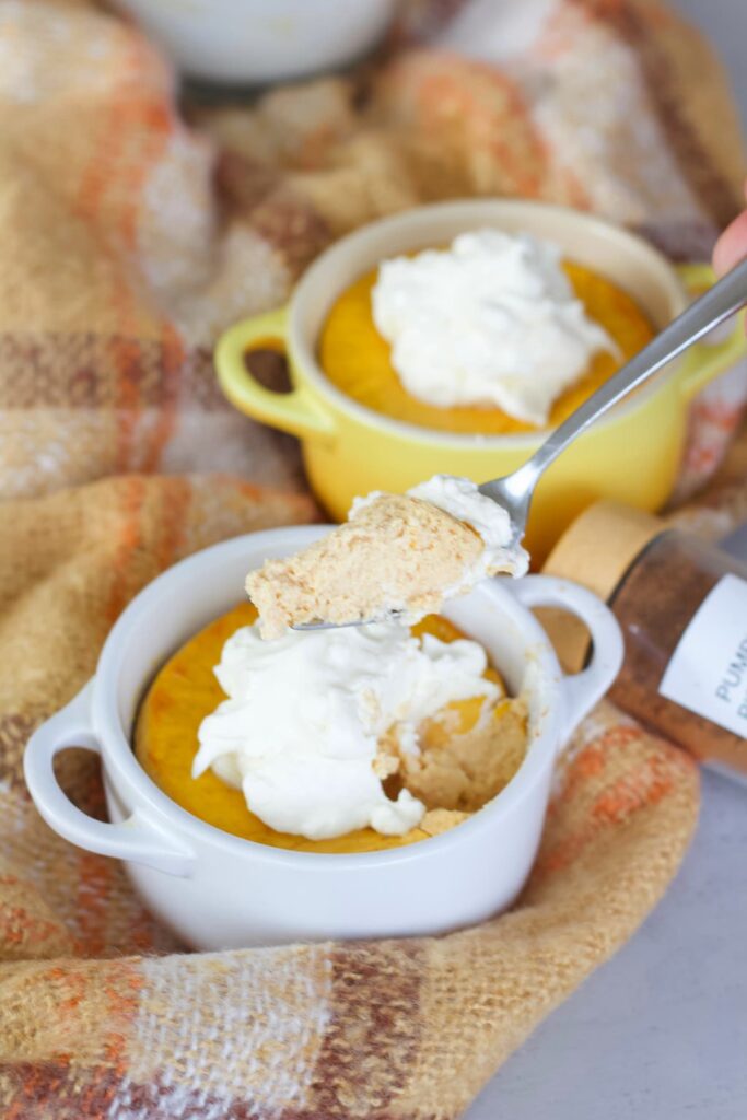 pumpkin pie cheesecake bite close up