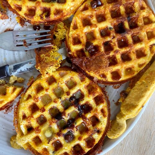 pumpkin spice protein waffles