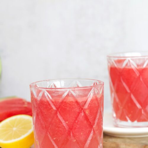 watermelon mocktail in a glass