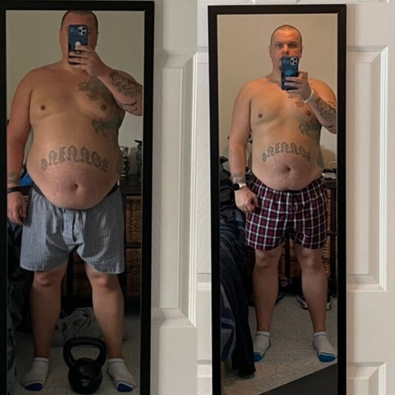 before and after intermittent fasting