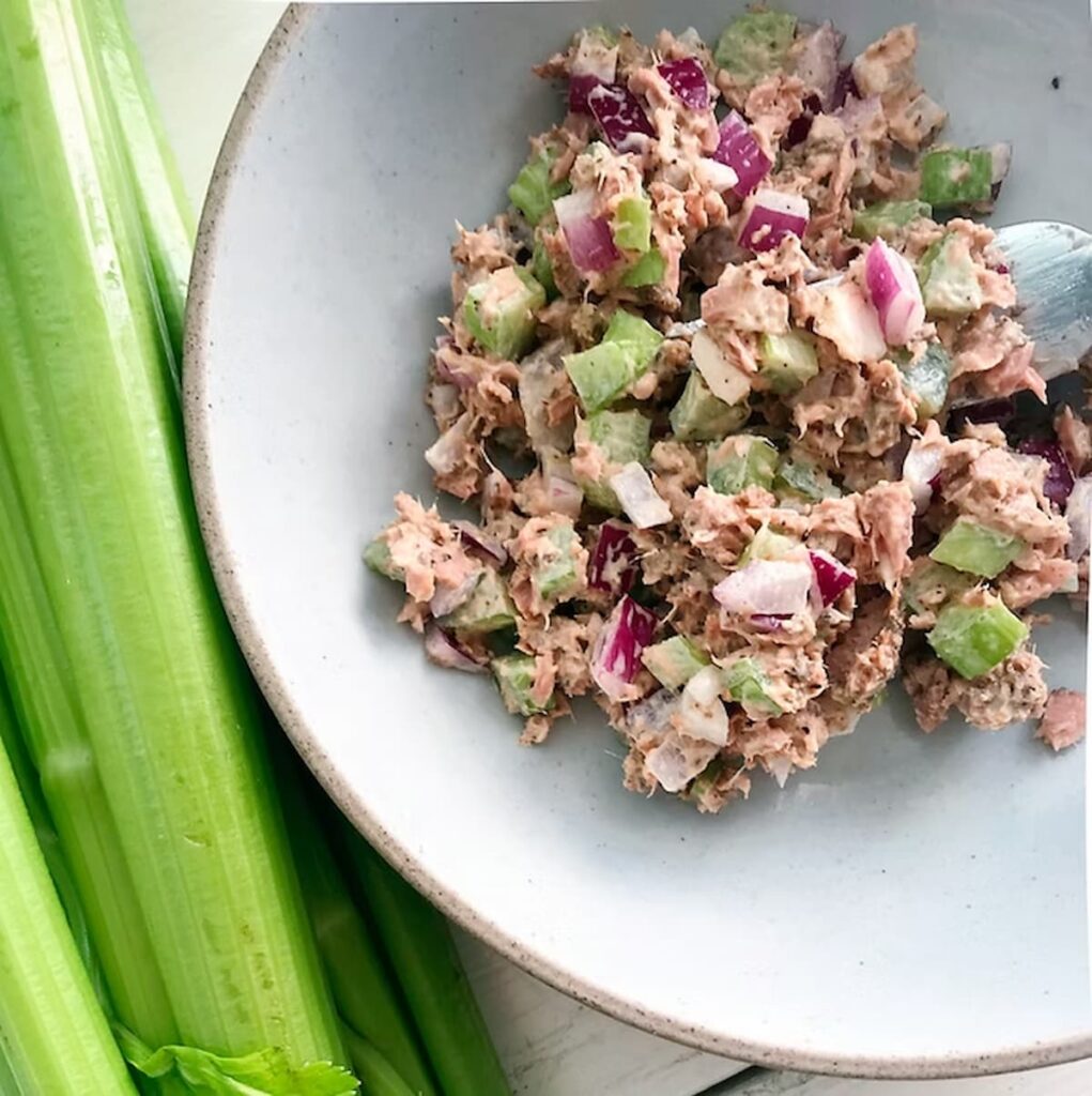 tuna salad in a bowl
