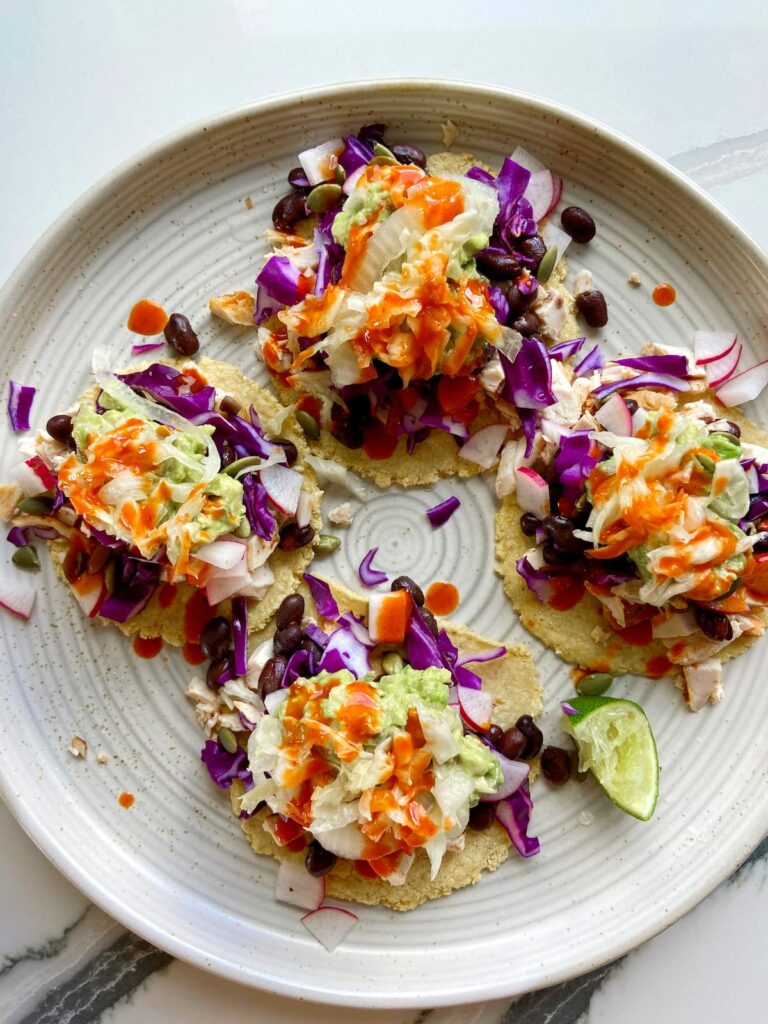 healthy la street tacos on a plate