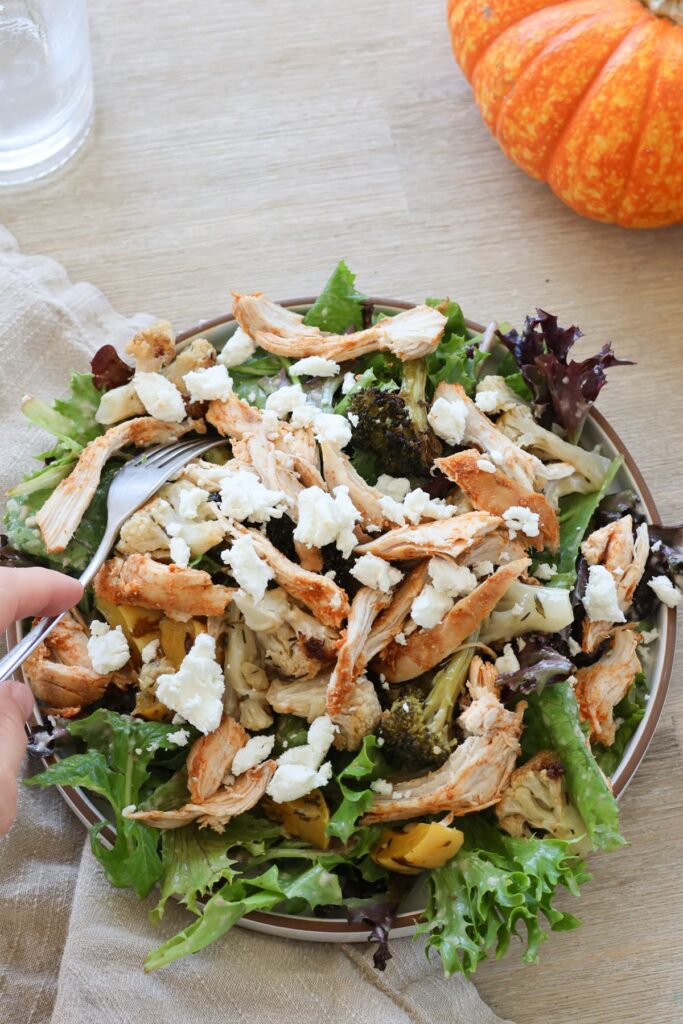 leftover thanksgiving salad with goat cheese