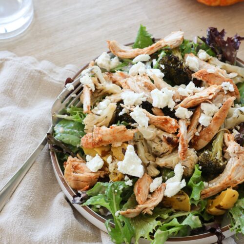 leftover thanksgiving salad with goat cheese