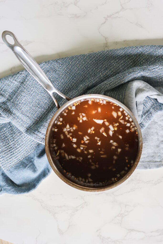 bone broth in a pot