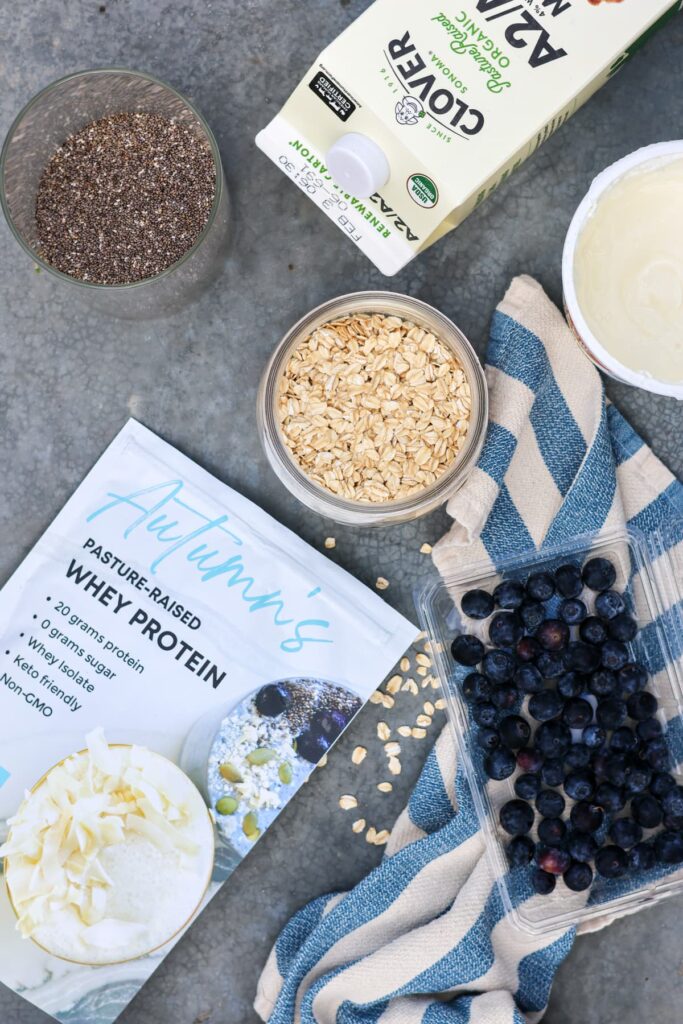 high protein overnight oats ingredients