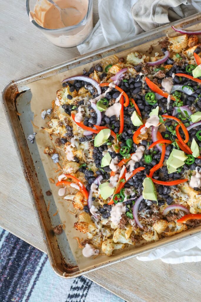 adobo caulifower nachos