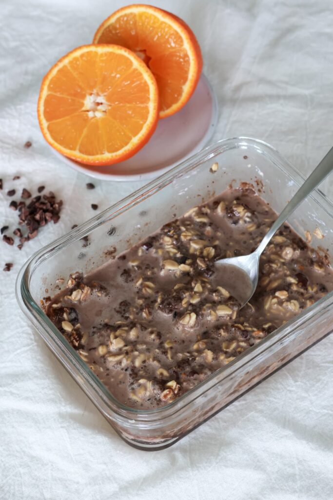 chocolate orange high protein overnight oats
