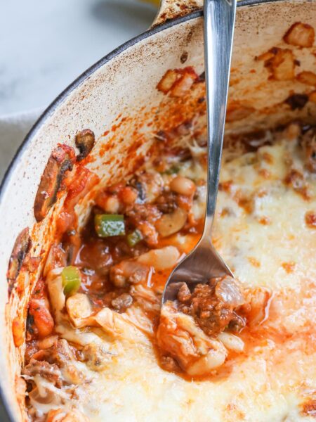pizza beans high protein in a pot
