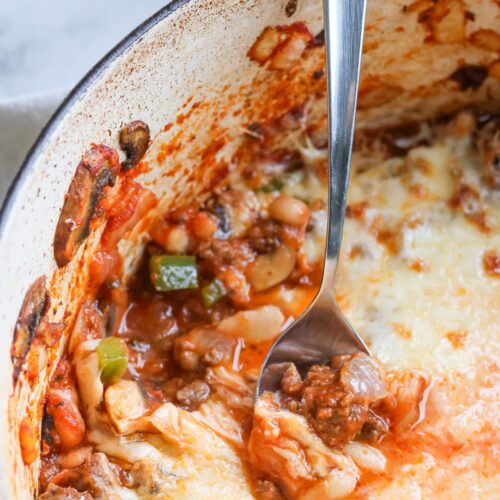 pizza beans high protein in a pot